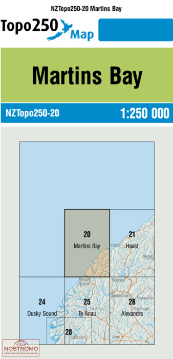 20 MARTINS BAY | carte topographique LINZ