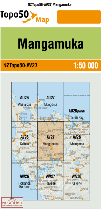 AV27 MANGAMUKA | carte topographique LINZ