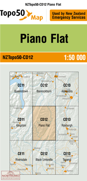 CD12 PIANO FLAT | carte topographique LINZ