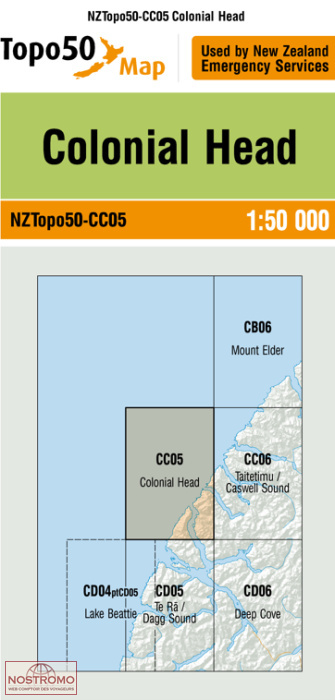 CC05 COLONIAL HEAD | carte topographique LINZ