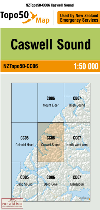CC06 CASWELL SOUND | carte topographique LINZ