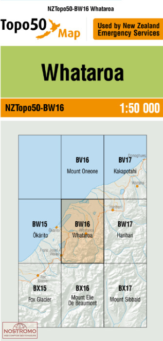 BW16 WHATAROA | carte topographique LINZ