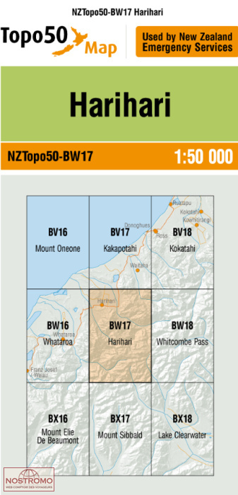 BW17 HARIHARI | carte topographique LINZ