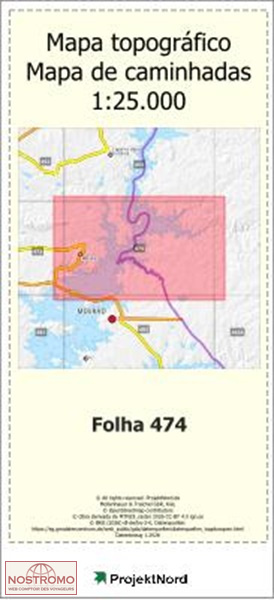 474 MONSARAZ | Projektnord topographic map