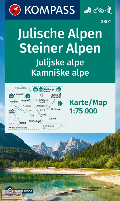 2801 JULIAN ALPS - KAMNIK-SAVINJA ALPS | Kompass hiking map