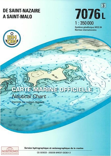 7076L FROM SAINT-NAZAIRE TO SAINT-MALO | SHOM nautical chart