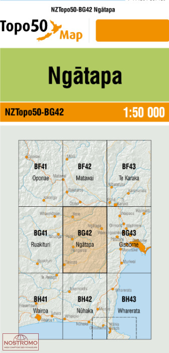 BG42 NGATAPA | carte topographique LINZ