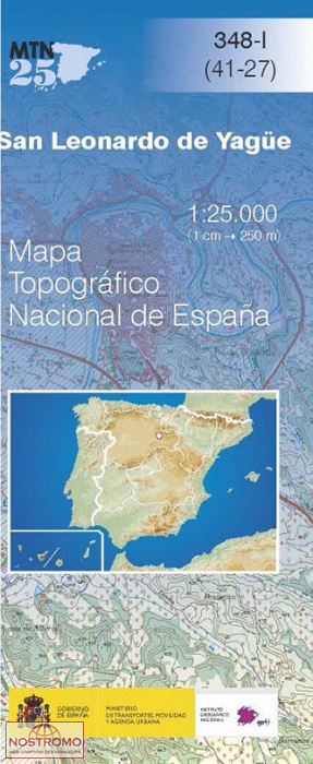 348-1 SAN LEONARDO DE YAGÜE | carte topographique CNIG