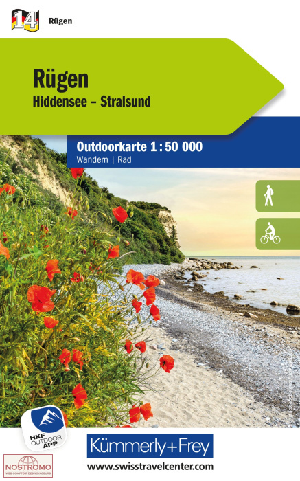 14 RÜGEN - HIDDENSEE - STRALSUND | carte de randonnée Kummerly+Frey