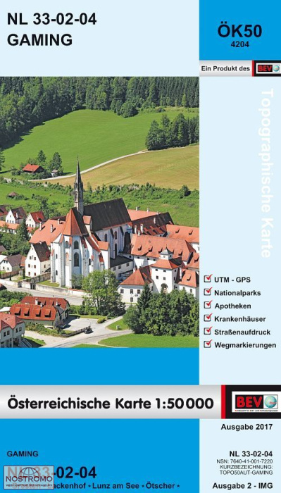4204 GAMING | carte topographique BEV