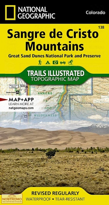 SANGRE DE CRISTO MOUNTAINS | National Geographic hiking map