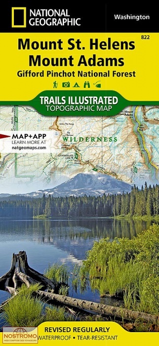 MOUNT ST. HELENS - MOUNT ADAMS | carte de randonnée National Geographic