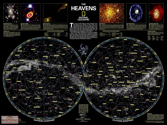 THE HEAVENS | National Geographic wall map