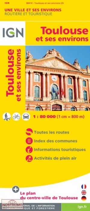 TOULOUSE & SURROUNDINGS | IGN travel map