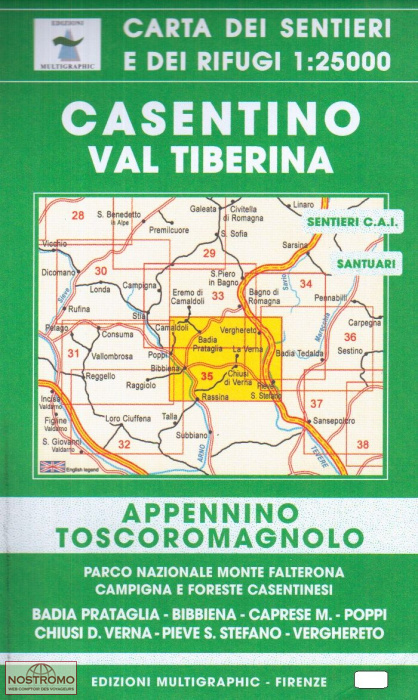 35 CASENTINO - VAL TIBERINA | carte de randonnée Multigraphic