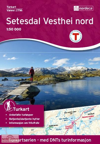 2796 SETESDAL VESTHEI NORD | carte de randonnée Nordeca