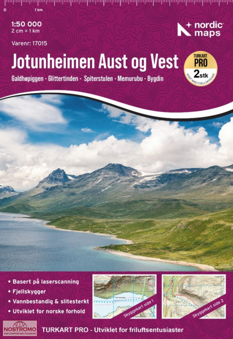 17015 JOTUNHEIMEN AUST OG VEST | carte de randonnée Nordic Maps