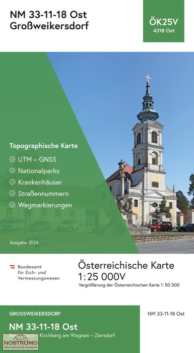 4318-OST GROSSWEIKERSDORF | carte topographique BEV
