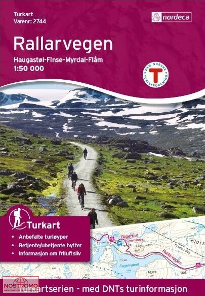 2744 RALLARVEGEN | carte de randonnée Nordeca
