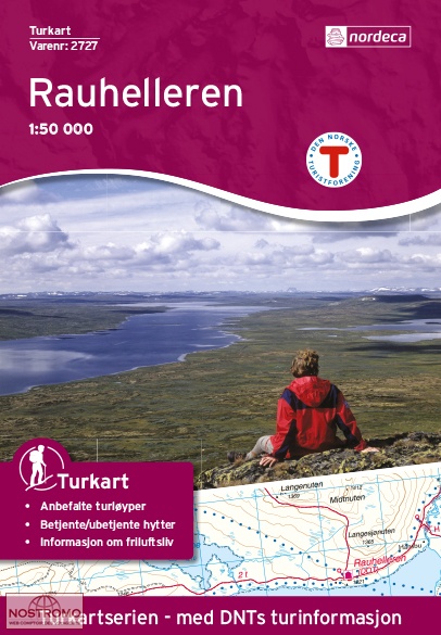 2727 RAUHELLEREN | carte de randonnée Nordeca