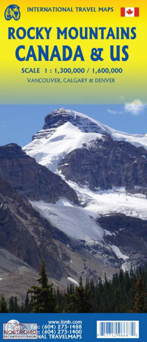 MONTAGNES ROCHEUSES DU CANADA ET DES USA | carte touristique ITMB
