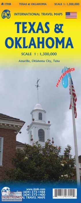 TEXAS & OKLAHOMA | carte touristique ITMB