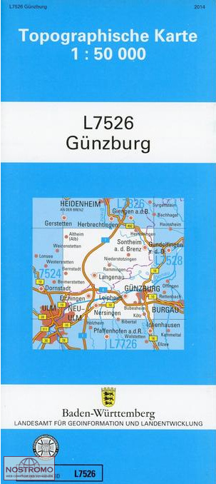 L7526 GÜNZBURG | carte topographique LGL