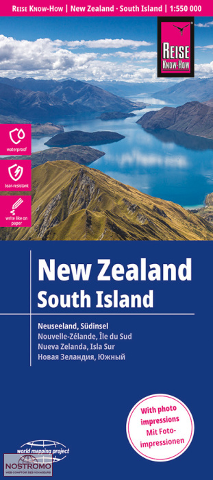 NOUVELLE-ZÉLANDE - ÎLE DU SUD | carte routière Reise Know-How