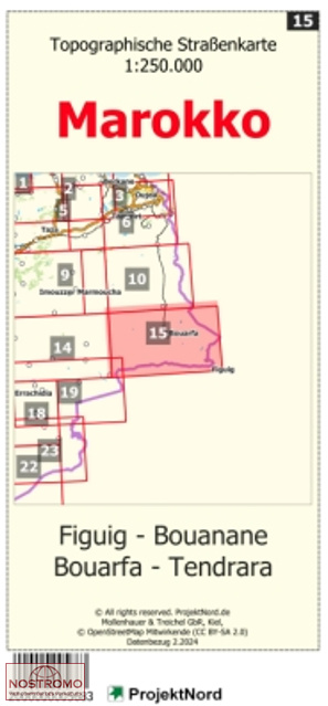 15 FIGUIG - BOUANANE - BOUARFA - TENDRARA | Projektnord topographic map