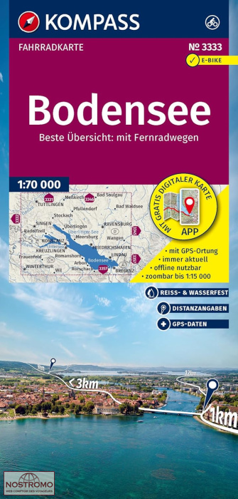 3333 BODENSEE | Kompass cycling map