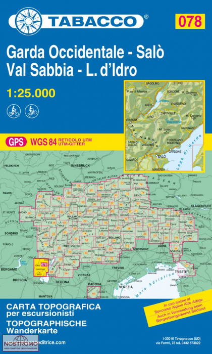 078 GARDA OCCIDENTALE | Tabacco hiking map