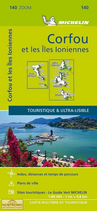 140 CORFU AND THE IONIAN ISLANDS | Michelin road map