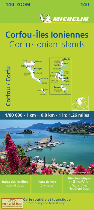 140 CORFU AND THE IONIAN ISLANDS | Michelin road map