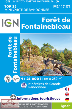 M2417OT FORÊT DE FONTAINEBLEAU | IGN hiking map