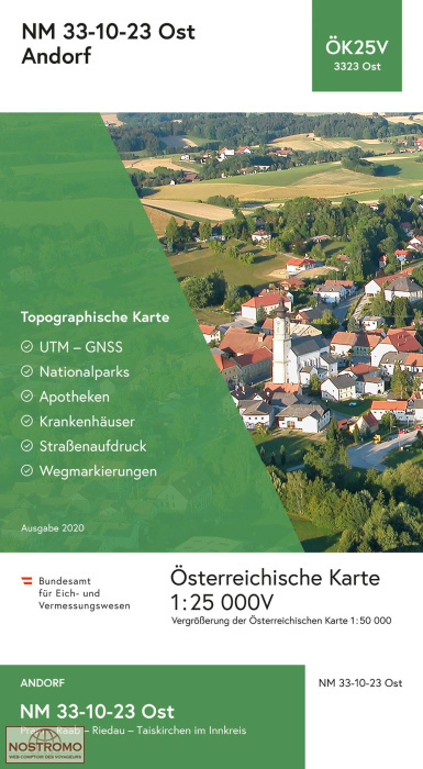 3323-OST ANDORF | carte topographique BEV