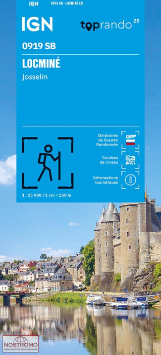 0919SB LOCMINÉ - JOSSELIN | carte de randonnée IGN