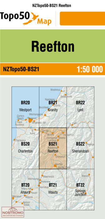 BS21 REEFTON | carte topographique LINZ
