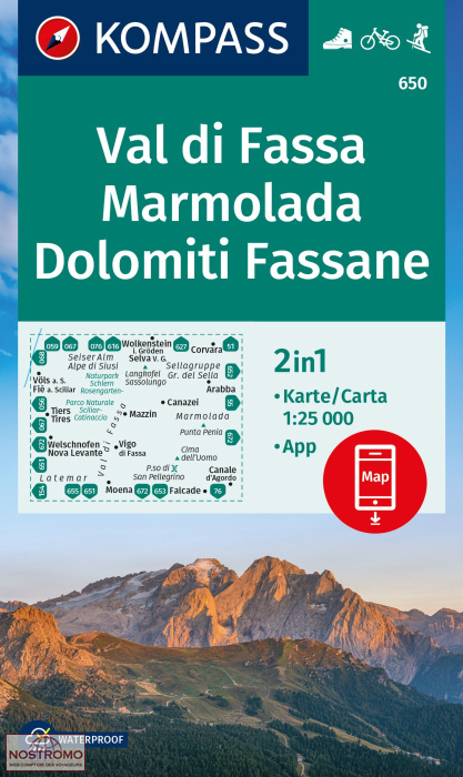 650 VAL DI FASSA | Kompass hiking map