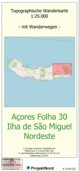 30 - ILHA DE SÃO MIGUEL - NORDESTE | carte topographique Projektnord