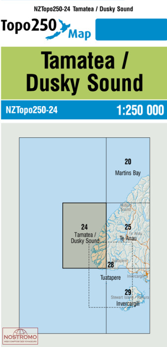 24 TAMATEA / DUSKY SOUND | carte topographique LINZ