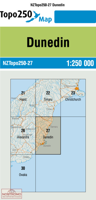 27 DUNEDIN | LINZ topographical map