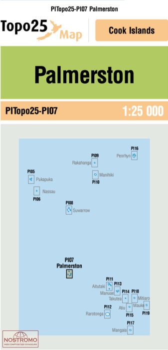 PI07 PALMERSTON | carte topographique LINZ