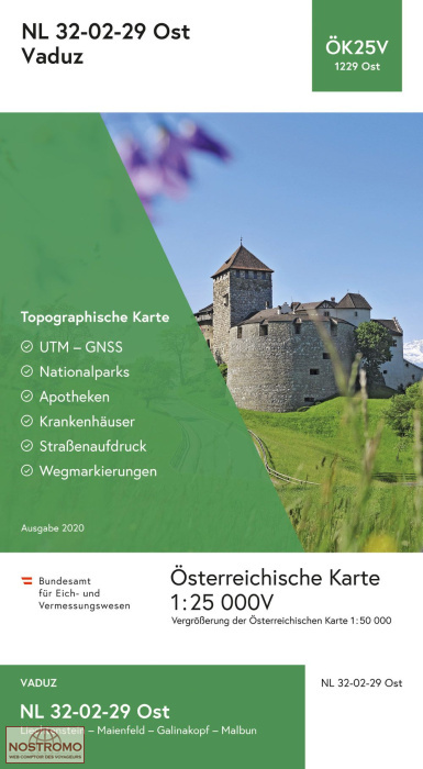 1229-OST VADUZ | BEV topographical map