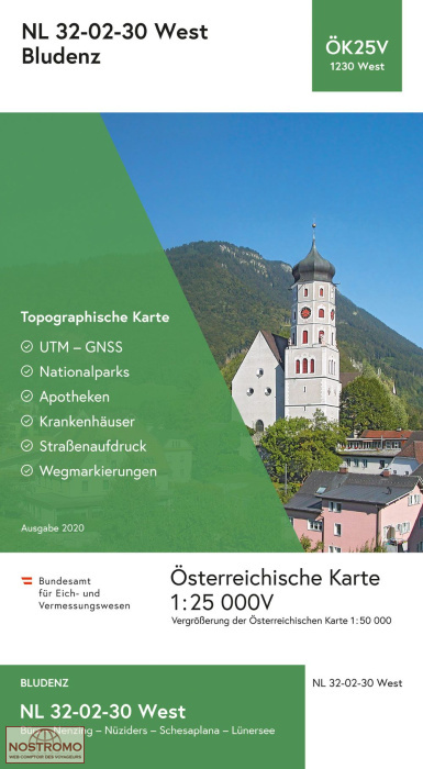 1230-WEST BLUDENZ | carte topographique BEV
