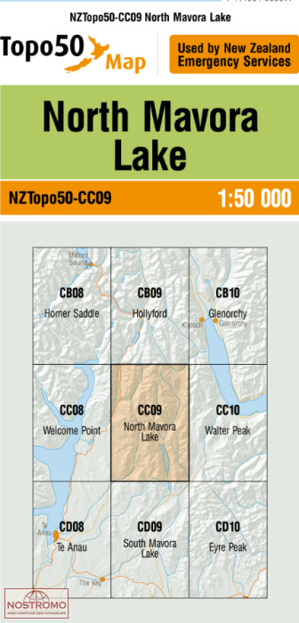 CC09 NORTH MAVORA LAKE | carte topographique LINZ