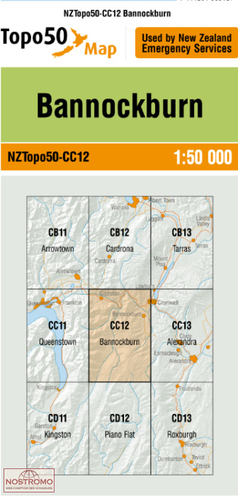 CC12 BANNOCKBURN | carte topographique LINZ