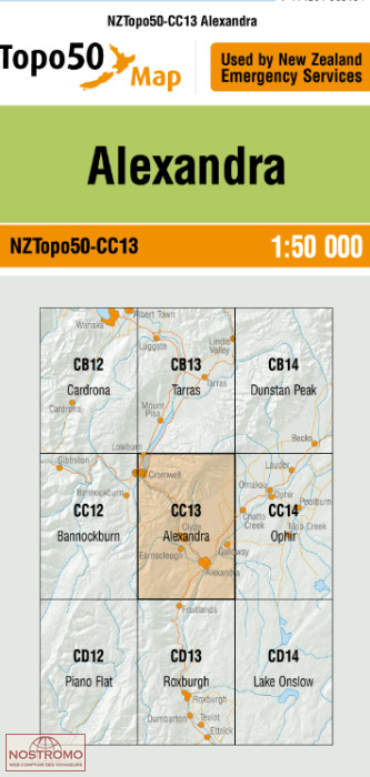 CC13 ALEXANDRA | carte topographique LINZ