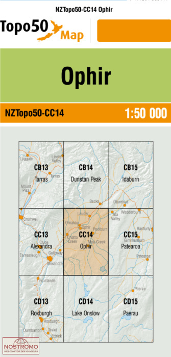 CC14 OPHIR | carte topographique LINZ