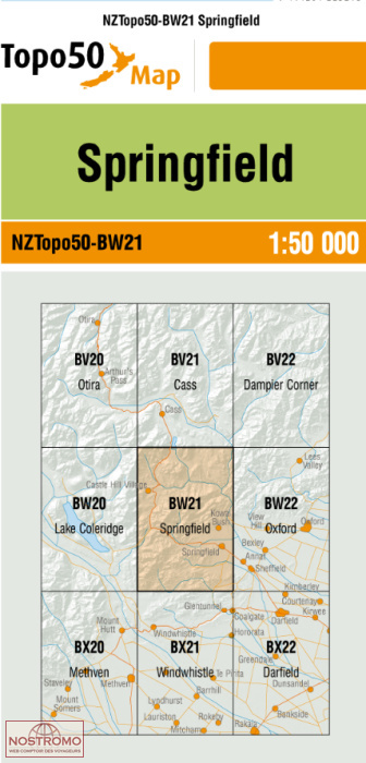 BW21 SPRINGFIELD | carte topographique LINZ