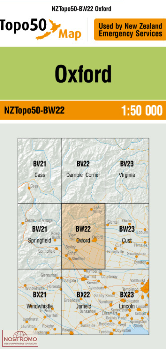 BW22 OXFORD | carte topographique LINZ